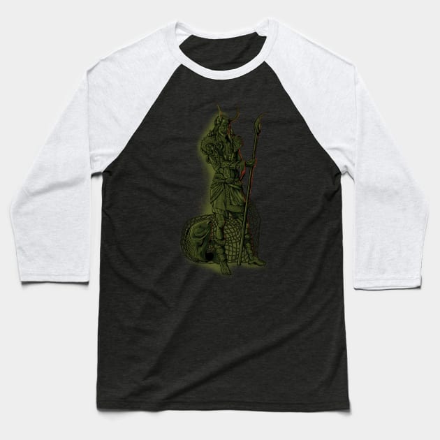 Viking God Loki Baseball T-Shirt by Modern Medieval Design